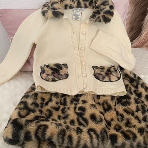 Rachel Zoe Girls Faux Fur Skirt Set